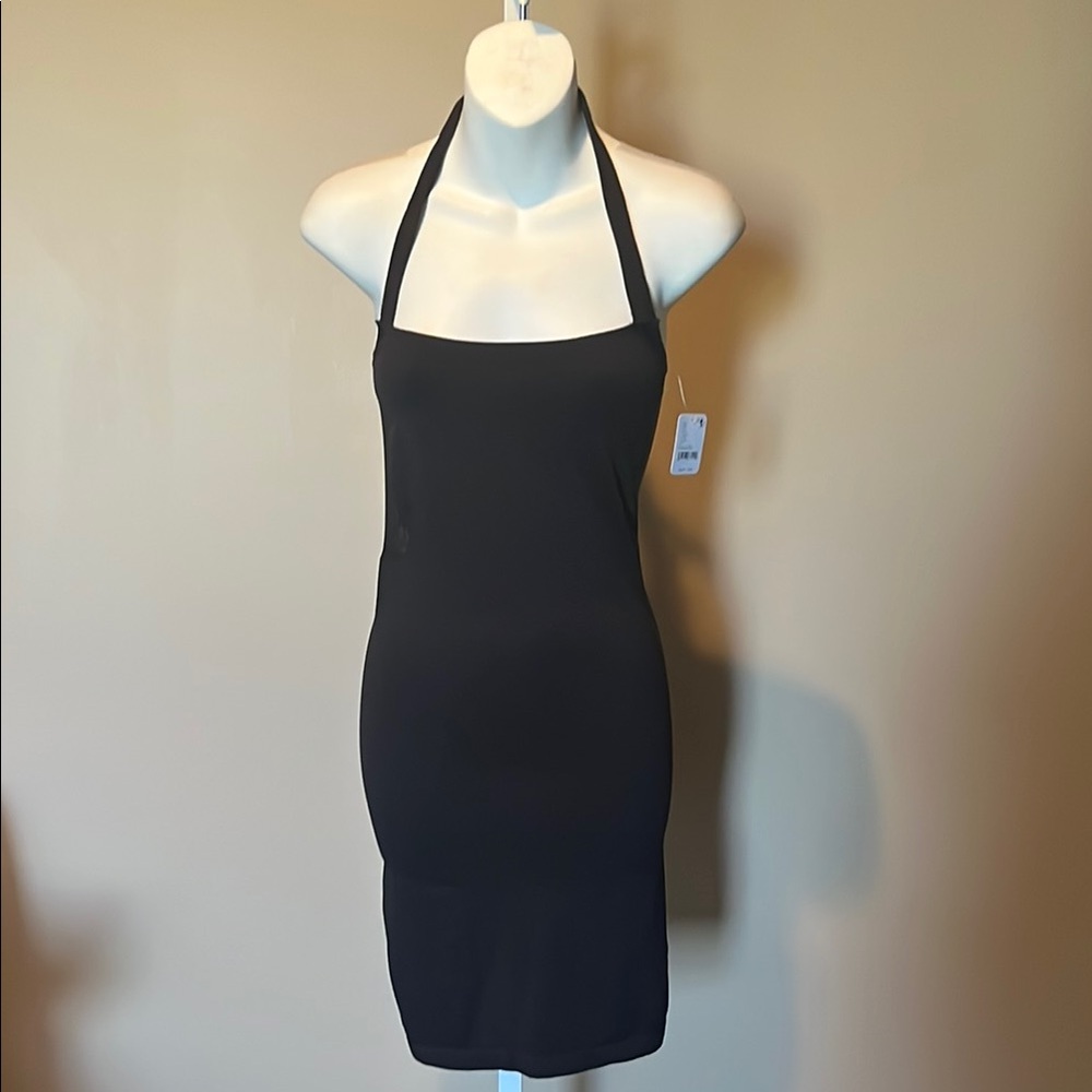 Free People Black Halter Chemise